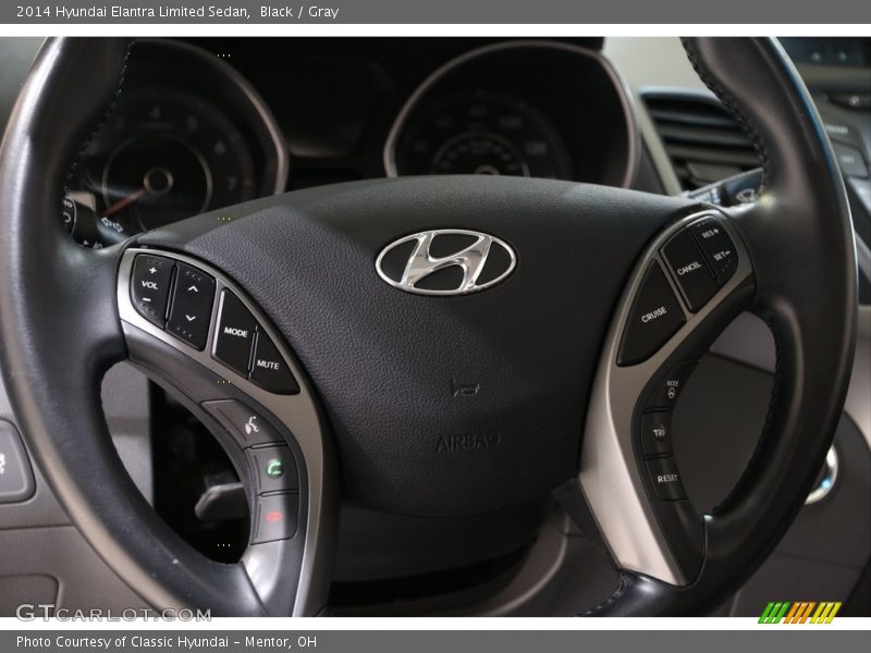 Black / Gray 2014 Hyundai Elantra Limited Sedan