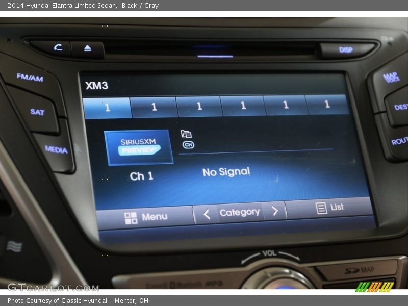 Black / Gray 2014 Hyundai Elantra Limited Sedan