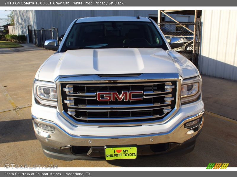 White Frost Tricoat / Jet Black 2018 GMC Sierra 1500 SLT Crew Cab