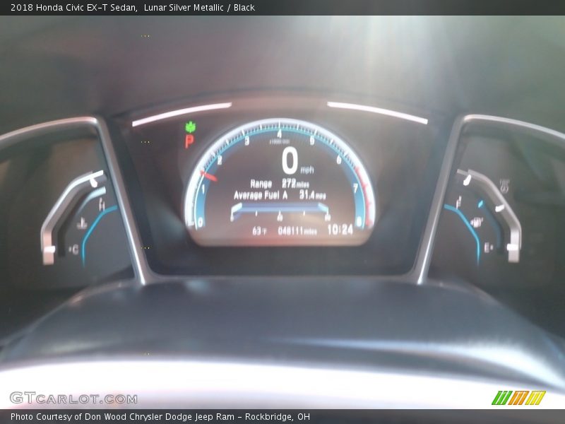 Lunar Silver Metallic / Black 2018 Honda Civic EX-T Sedan