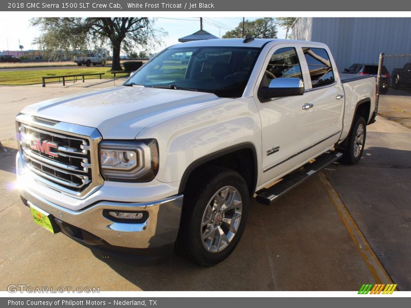 White Frost Tricoat / Jet Black 2018 GMC Sierra 1500 SLT Crew Cab