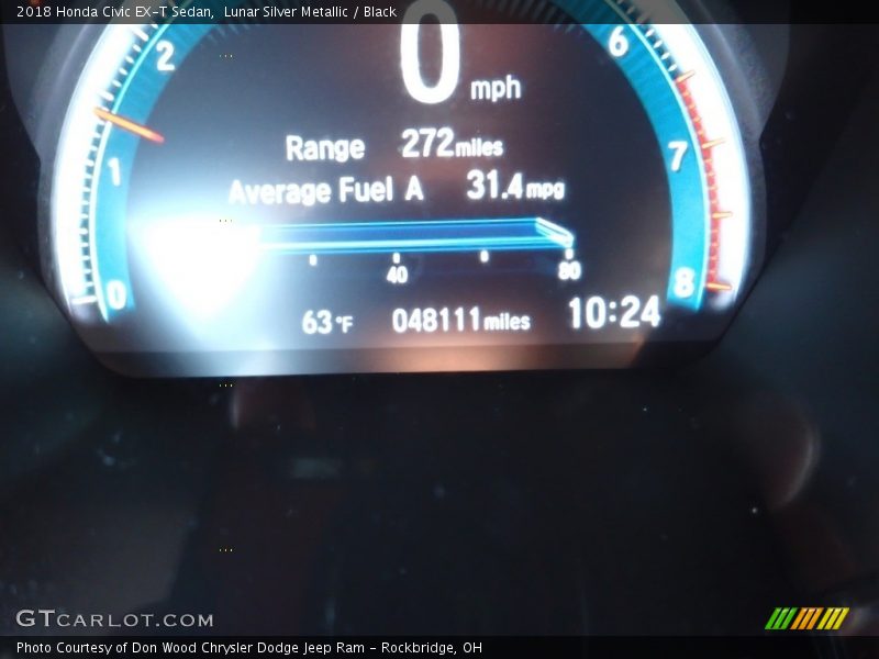 Lunar Silver Metallic / Black 2018 Honda Civic EX-T Sedan