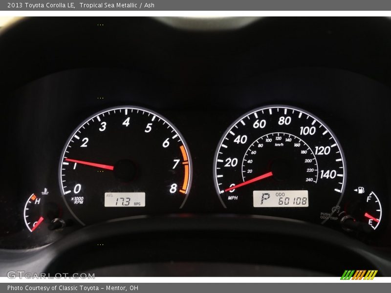 Tropical Sea Metallic / Ash 2013 Toyota Corolla LE