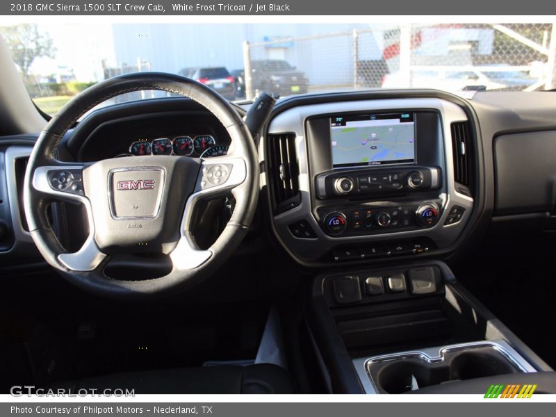 White Frost Tricoat / Jet Black 2018 GMC Sierra 1500 SLT Crew Cab