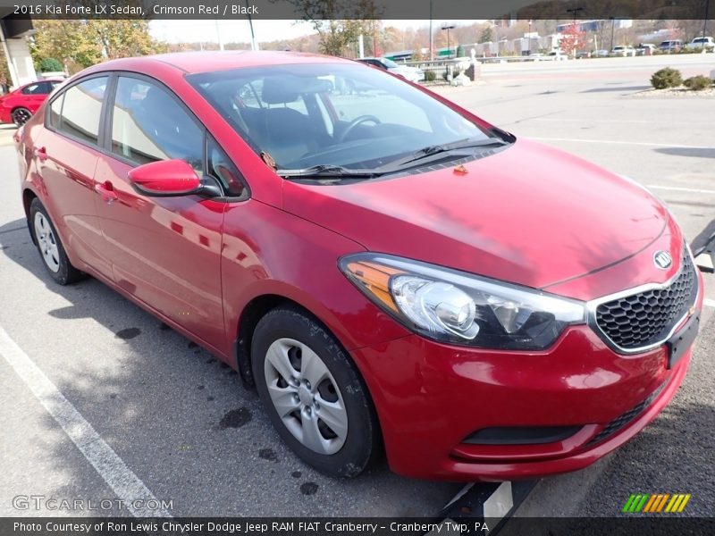 Crimson Red / Black 2016 Kia Forte LX Sedan