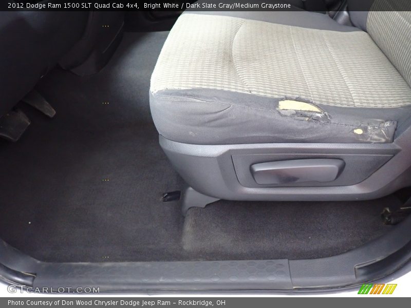 Bright White / Dark Slate Gray/Medium Graystone 2012 Dodge Ram 1500 SLT Quad Cab 4x4