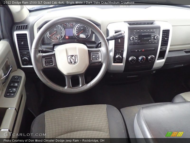 Bright White / Dark Slate Gray/Medium Graystone 2012 Dodge Ram 1500 SLT Quad Cab 4x4