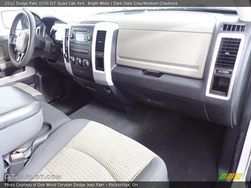 Bright White / Dark Slate Gray/Medium Graystone 2012 Dodge Ram 1500 SLT Quad Cab 4x4