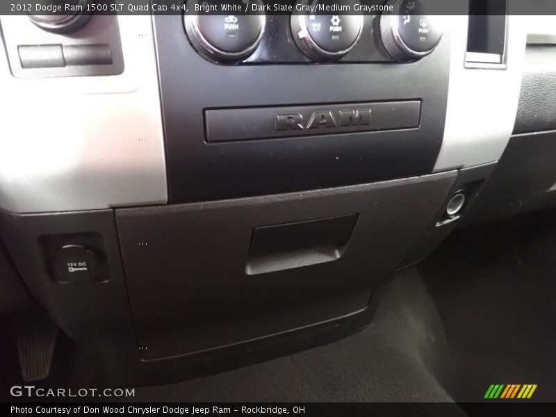 Bright White / Dark Slate Gray/Medium Graystone 2012 Dodge Ram 1500 SLT Quad Cab 4x4