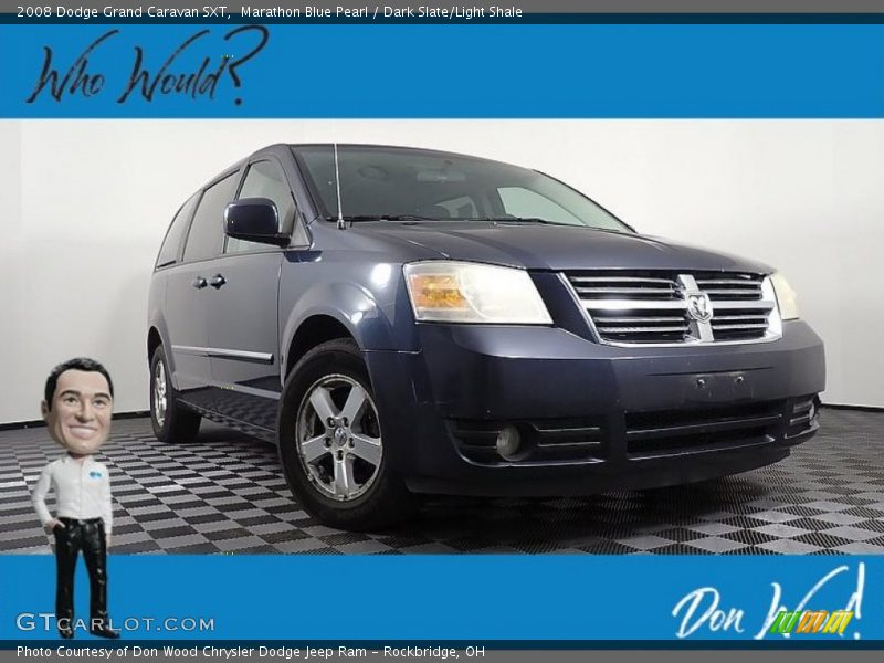 Marathon Blue Pearl / Dark Slate/Light Shale 2008 Dodge Grand Caravan SXT
