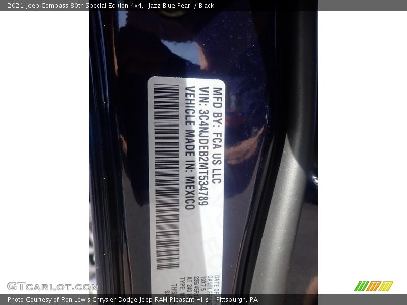 Jazz Blue Pearl / Black 2021 Jeep Compass 80th Special Edition 4x4