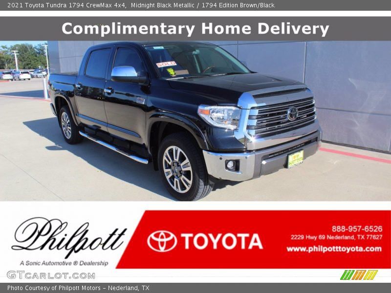 Midnight Black Metallic / 1794 Edition Brown/Black 2021 Toyota Tundra 1794 CrewMax 4x4