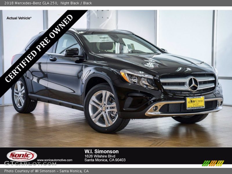 Night Black / Black 2018 Mercedes-Benz GLA 250