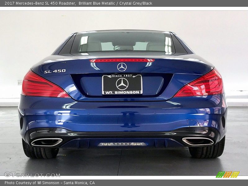 Brilliant Blue Metallic / Crystal Grey/Black 2017 Mercedes-Benz SL 450 Roadster