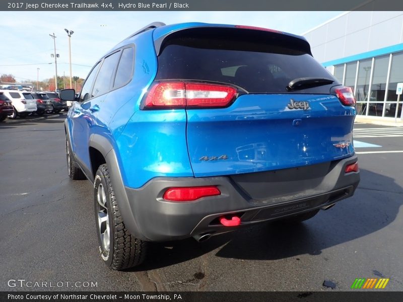 Hydro Blue Pearl / Black 2017 Jeep Cherokee Trailhawk 4x4