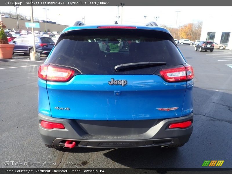 Hydro Blue Pearl / Black 2017 Jeep Cherokee Trailhawk 4x4