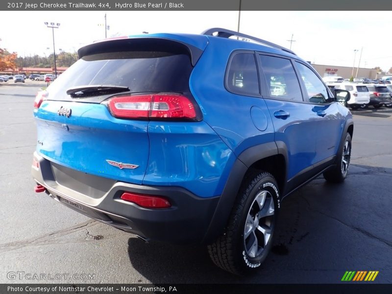 Hydro Blue Pearl / Black 2017 Jeep Cherokee Trailhawk 4x4