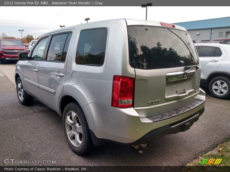 Alabaster Silver Metallic / Gray 2012 Honda Pilot EX 4WD