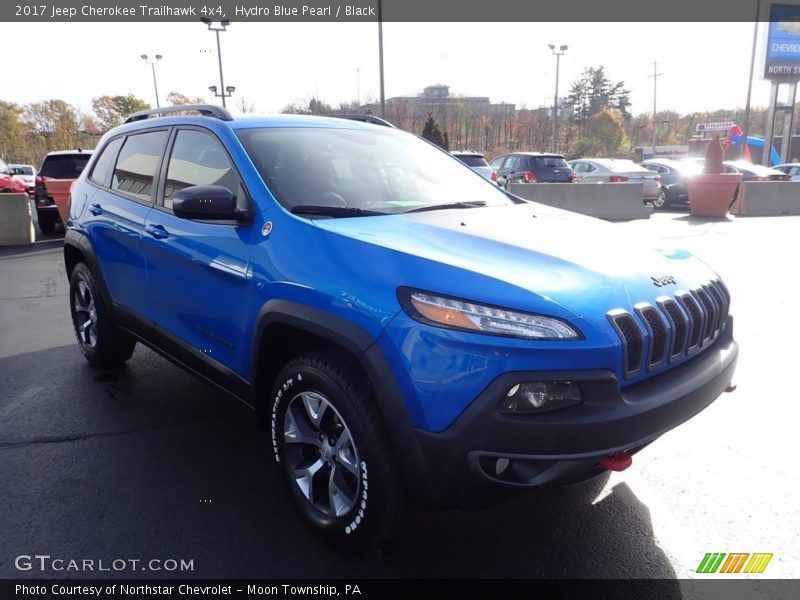 Hydro Blue Pearl / Black 2017 Jeep Cherokee Trailhawk 4x4