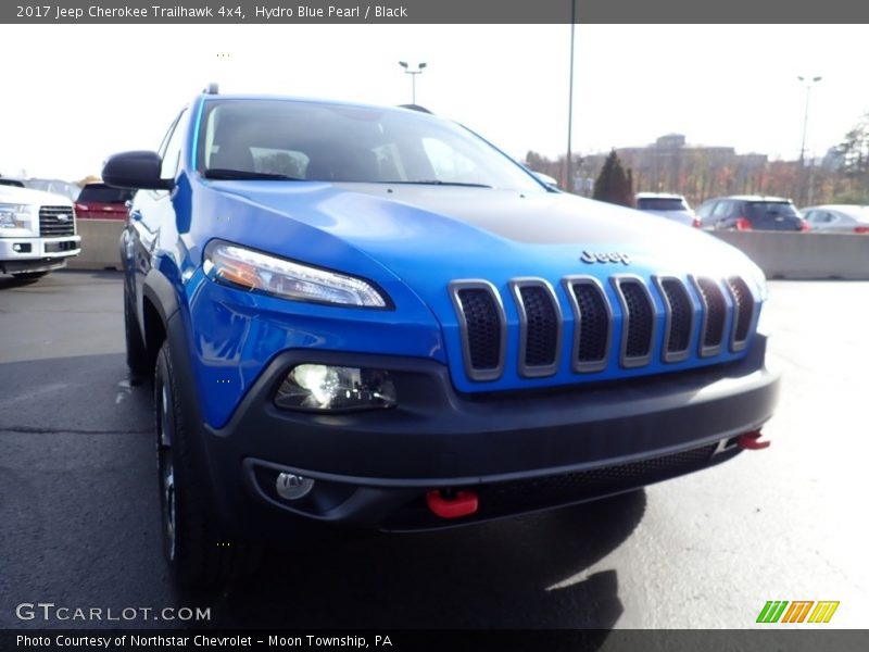 Hydro Blue Pearl / Black 2017 Jeep Cherokee Trailhawk 4x4