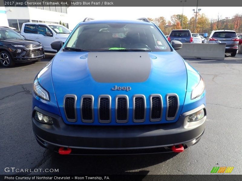 Hydro Blue Pearl / Black 2017 Jeep Cherokee Trailhawk 4x4