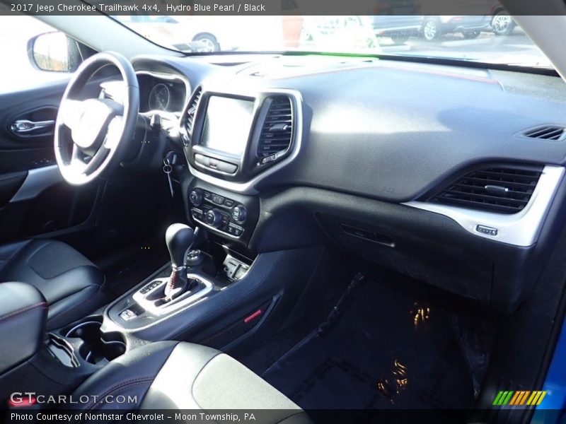 Hydro Blue Pearl / Black 2017 Jeep Cherokee Trailhawk 4x4