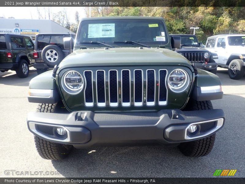 Sarge Green / Black 2021 Jeep Wrangler Unlimited Sahara 4x4