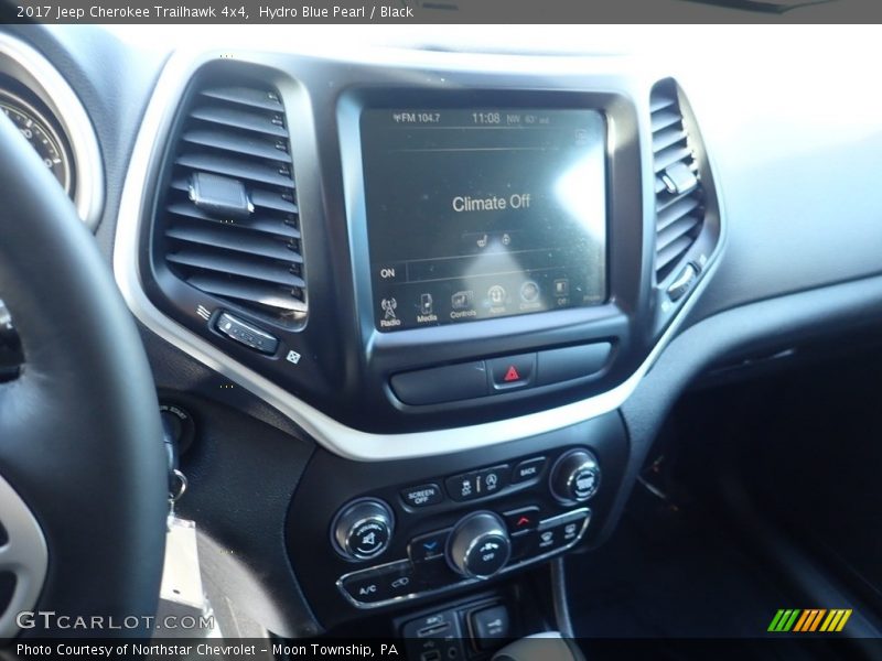 Hydro Blue Pearl / Black 2017 Jeep Cherokee Trailhawk 4x4