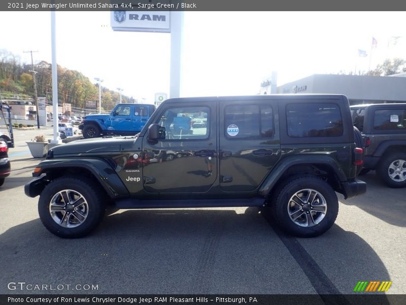 Sarge Green / Black 2021 Jeep Wrangler Unlimited Sahara 4x4