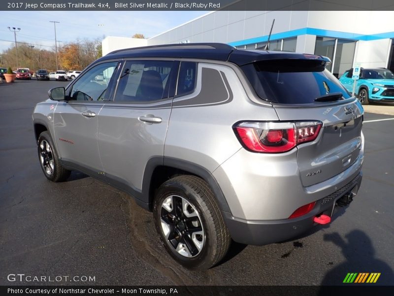 Billet Silver Metallic / Black/Ruby Red 2017 Jeep Compass Trailhawk 4x4