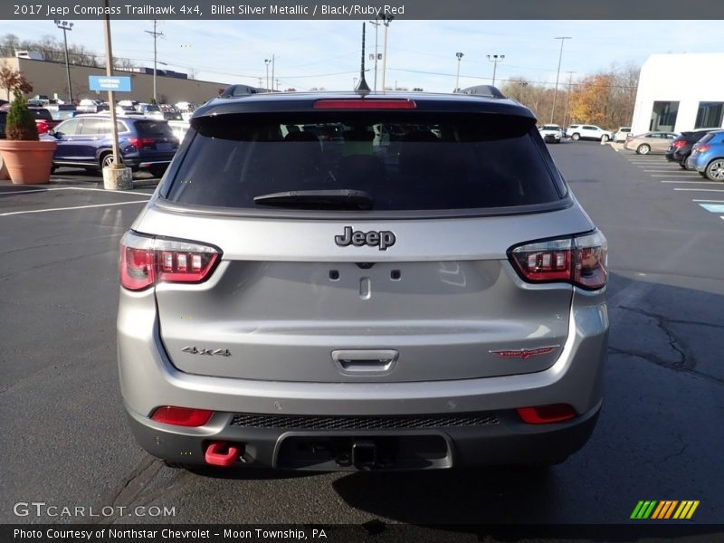 Billet Silver Metallic / Black/Ruby Red 2017 Jeep Compass Trailhawk 4x4