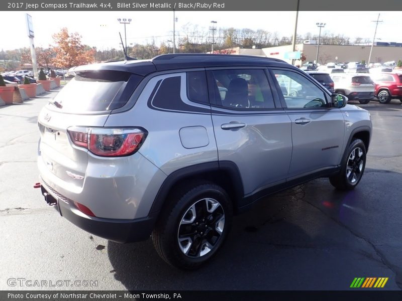 Billet Silver Metallic / Black/Ruby Red 2017 Jeep Compass Trailhawk 4x4