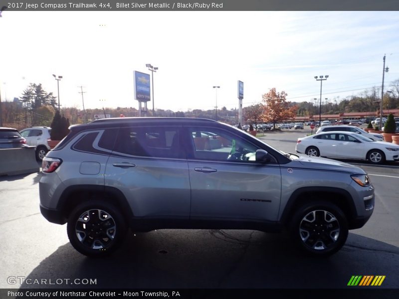Billet Silver Metallic / Black/Ruby Red 2017 Jeep Compass Trailhawk 4x4