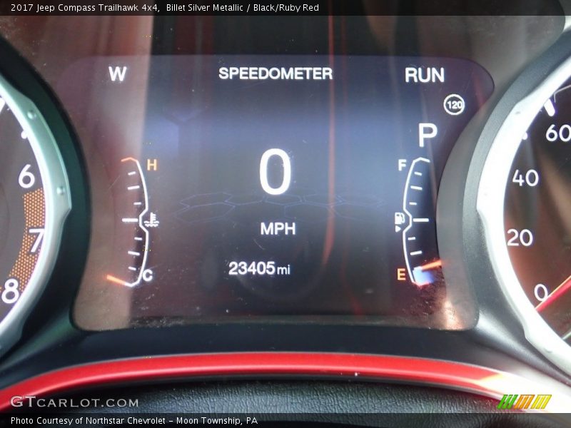 Billet Silver Metallic / Black/Ruby Red 2017 Jeep Compass Trailhawk 4x4