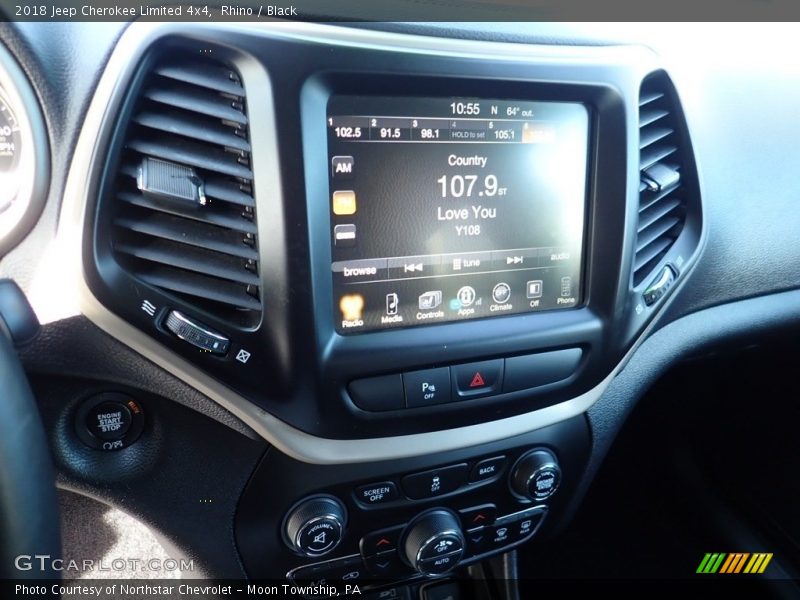 Rhino / Black 2018 Jeep Cherokee Limited 4x4