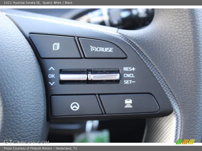 Quartz White / Black 2021 Hyundai Sonata SE
