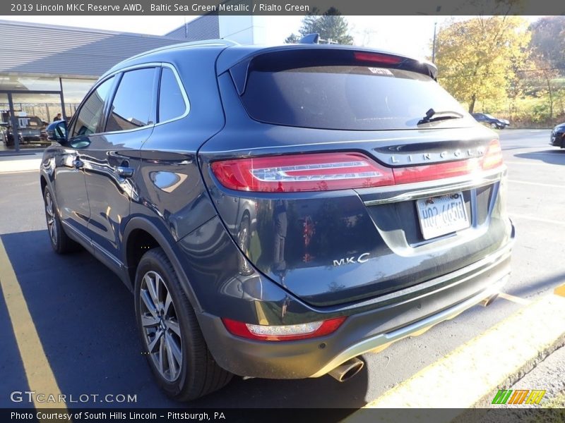 Baltic Sea Green Metallic / Rialto Green 2019 Lincoln MKC Reserve AWD