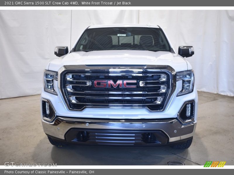 White Frost Tricoat / Jet Black 2021 GMC Sierra 1500 SLT Crew Cab 4WD