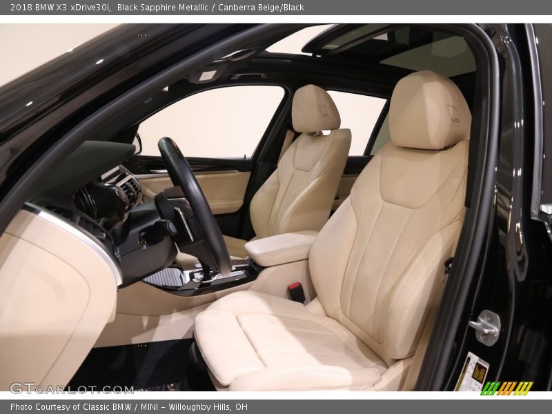 Black Sapphire Metallic / Canberra Beige/Black 2018 BMW X3 xDrive30i