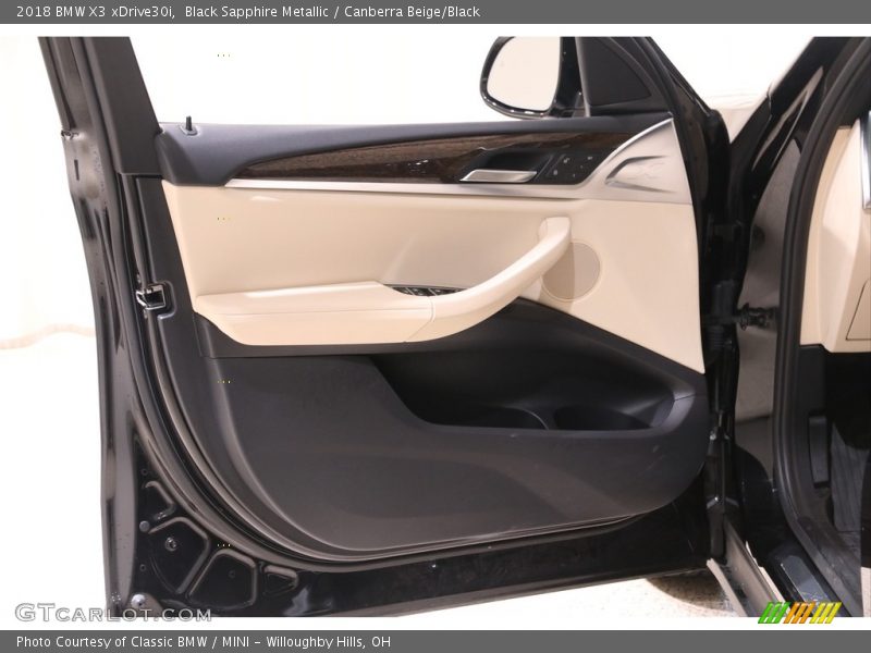 Black Sapphire Metallic / Canberra Beige/Black 2018 BMW X3 xDrive30i