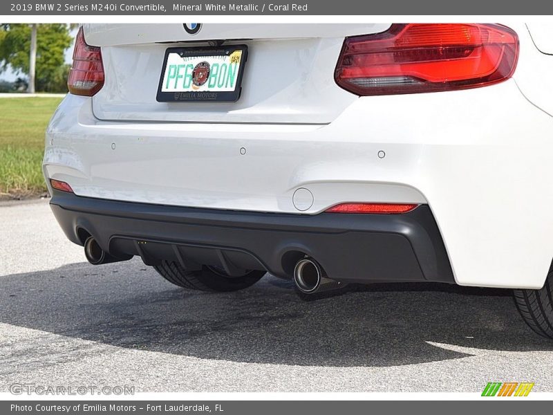 Mineral White Metallic / Coral Red 2019 BMW 2 Series M240i Convertible