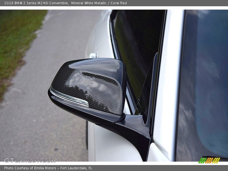 Mineral White Metallic / Coral Red 2019 BMW 2 Series M240i Convertible