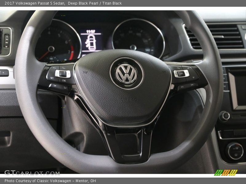 Deep Black Pearl / Titan Black 2017 Volkswagen Passat S Sedan