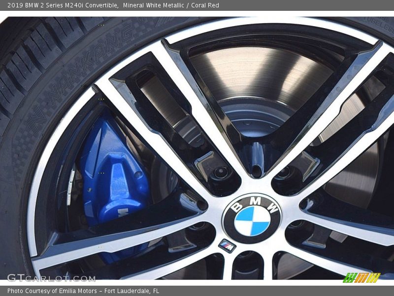 Mineral White Metallic / Coral Red 2019 BMW 2 Series M240i Convertible