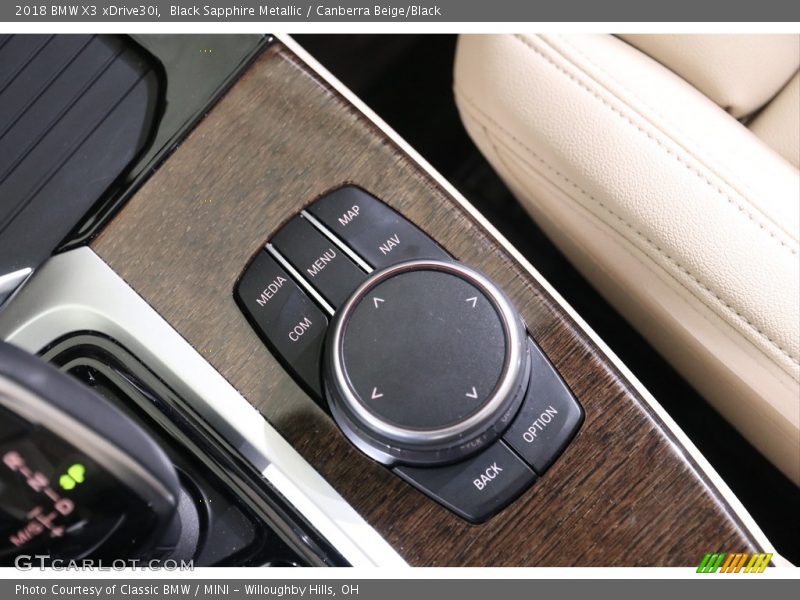 Black Sapphire Metallic / Canberra Beige/Black 2018 BMW X3 xDrive30i