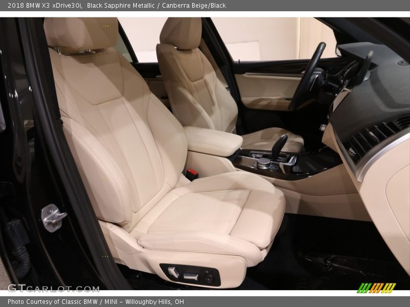 Black Sapphire Metallic / Canberra Beige/Black 2018 BMW X3 xDrive30i