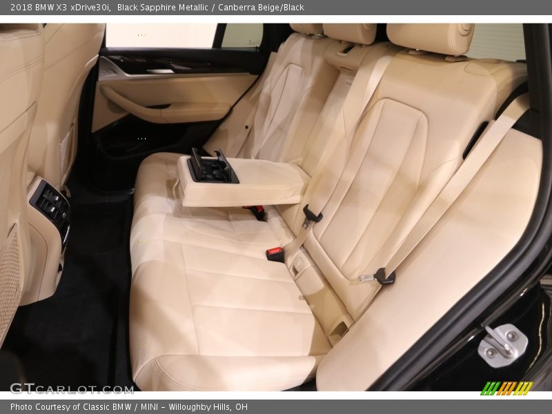 Black Sapphire Metallic / Canberra Beige/Black 2018 BMW X3 xDrive30i