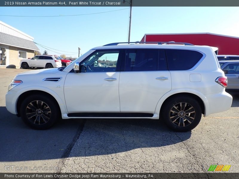 Pearl White Tricoat / Charcoal 2019 Nissan Armada Platinum 4x4