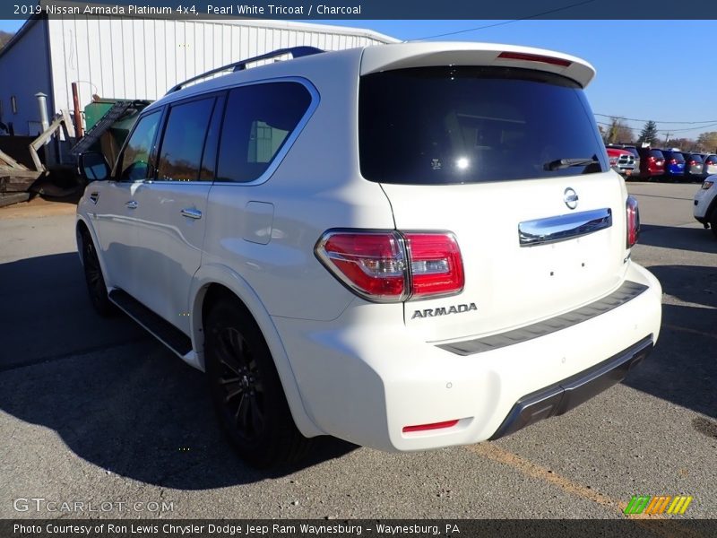 Pearl White Tricoat / Charcoal 2019 Nissan Armada Platinum 4x4