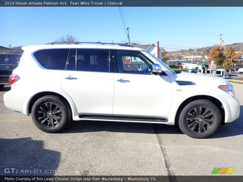 Pearl White Tricoat / Charcoal 2019 Nissan Armada Platinum 4x4